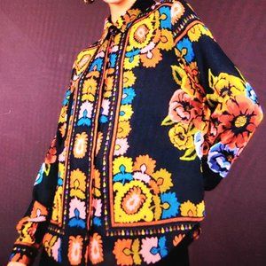 Farm Rio Flowers Tapestry Shirt